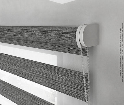 ⁠Cortina Sheer Elegance Sistema ELEMENTAL Galena Negro Jaspe