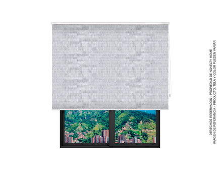 Cortina Blackout Begonia Blanco Gris