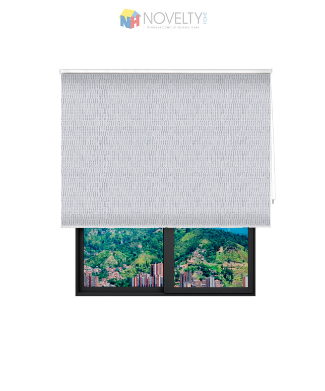 Cortina Blackout Begonia Blanco Gris