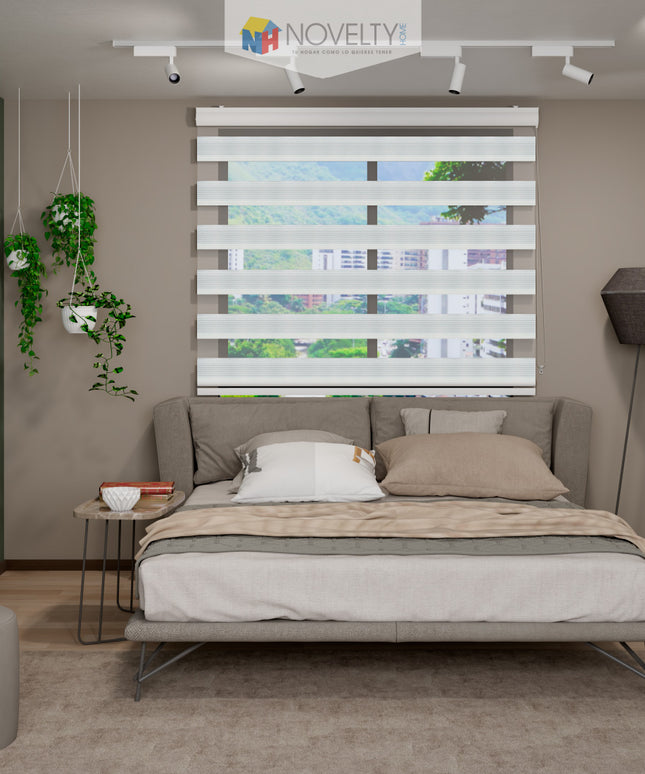 Cortina Sheer Elegance Poliéster Isis Blanco Luz plata