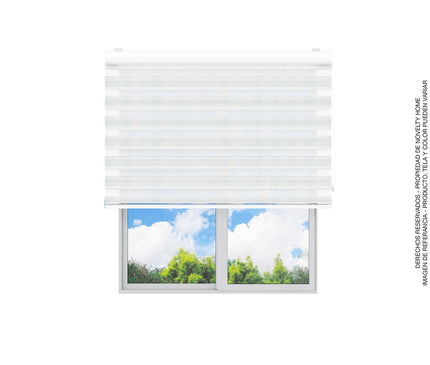 Cortina Sheer Elegance Poliéster Isis Blanco Luz plata