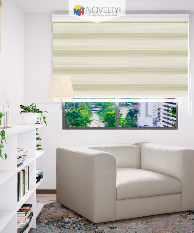 Cortina Sheer Elegance Poliéster Jazmin Beige