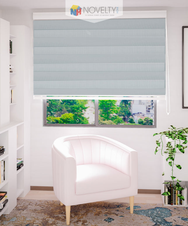 Cortina Sheer Elegance Poliéster Jazmin Gris Claro