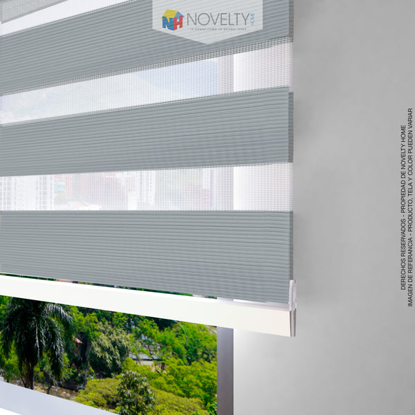 Cortina Sheer Elegance Poliéster Jazmin Gris Claro