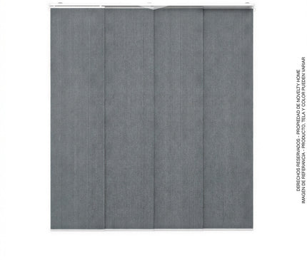 Cortina en Sistema Panel Japonés en Tela Blackout Azalea Negro Nube
