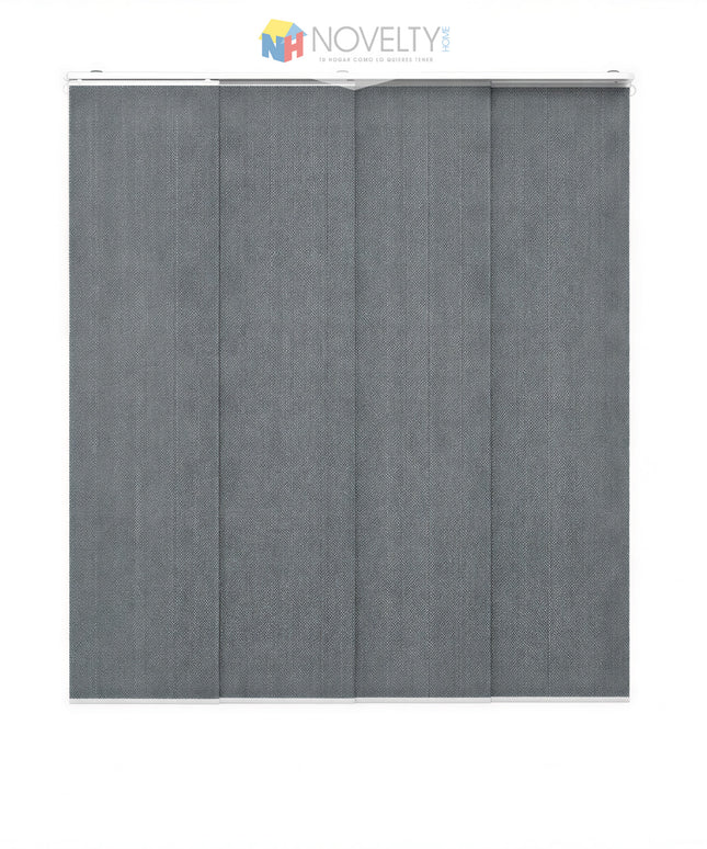 Cortina en Sistema Panel Japonés en Tela Blackout Azalea Negro Nube