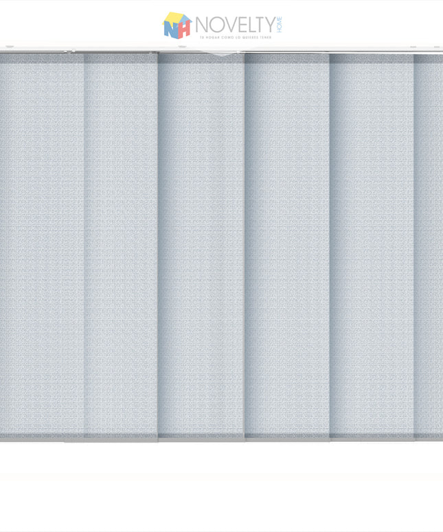 Cortina en Sistema Panel Japonés en Tela Blackout Begonia Blanco Gris