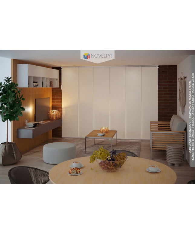 Cortina en Sistema Panel Japonés en Tela Blackout Beige