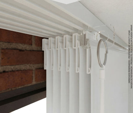 Cortina en Sistema Panel Japonés en Tela Blackout Blanco