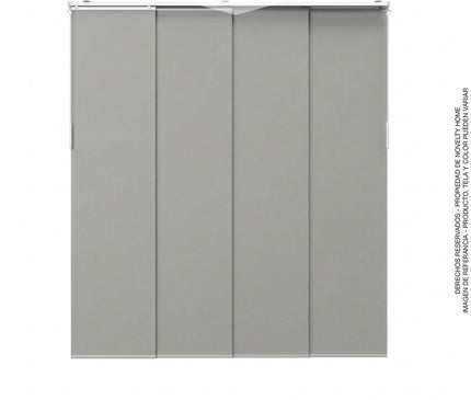 Cortina en Sistema Panel Japonés en Tela Blackout Gris