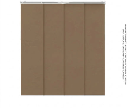 Cortina en Sistema Panel Japonés en Tela Blackout Moka
