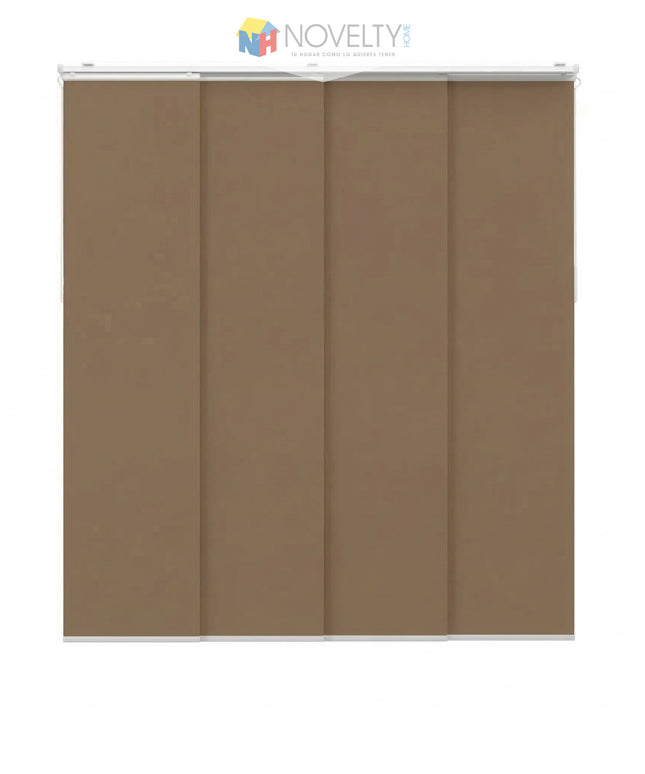 Cortina en Sistema Panel Japonés en Tela Blackout Moka