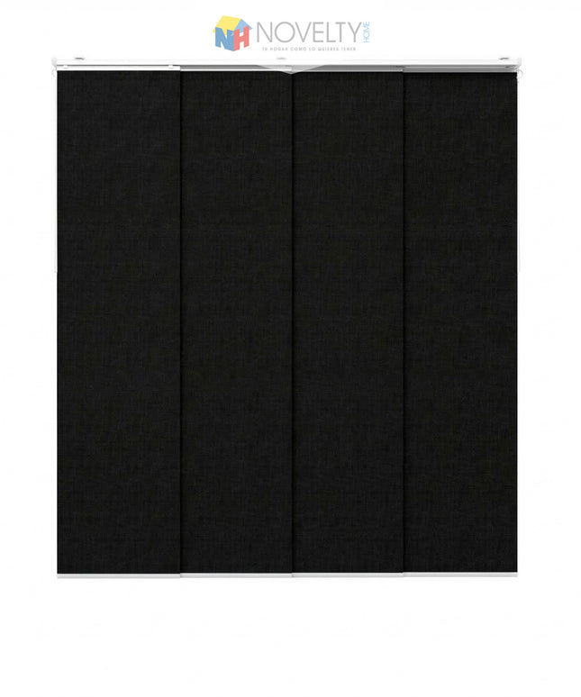 Cortina en Sistema Panel Japonés en Tela Blackout Negro