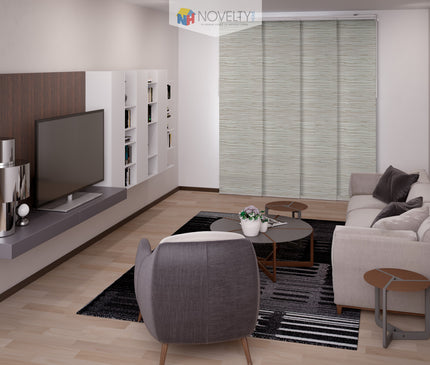 Cortina en Sistema Panel Japonés en Tela Blackout Mekala Taupe