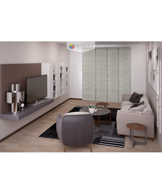 Cortina en Sistema Panel Japonés en Tela Blackout Mekala Taupe