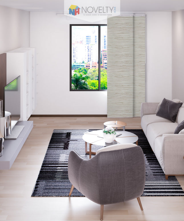 Cortina en Sistema Panel Japonés en Tela Blackout Mekala Taupe