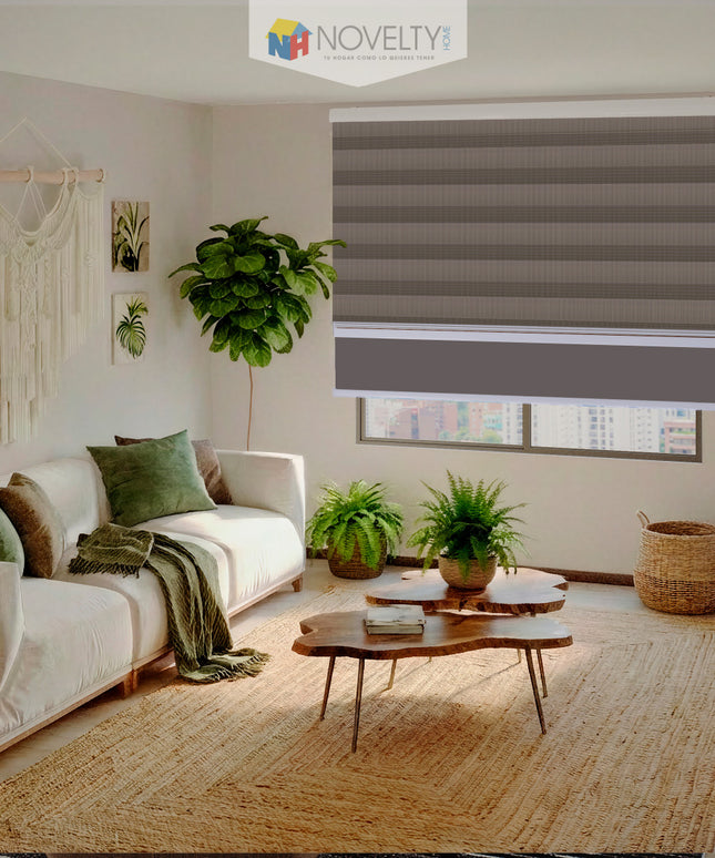 Pareja Ideal Sheer Elegance Poliéster + Enrollable Blackout