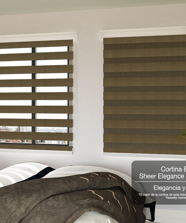 Cortina Sheer Elegance Poliéster Capuchino