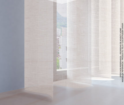 Cortina en Tela Velo Shantung Beige Jaspe