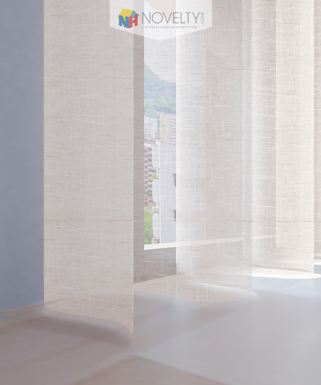 Cortina en Tela Velo Shantung Beige Jaspe