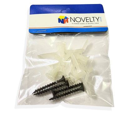Kit de chazos y tornillos para instalación a Drywall x 2