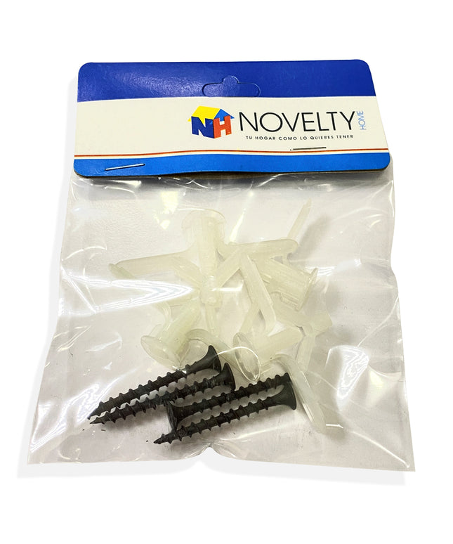 Kit de chazos y tornillos para instalación a Drywall x 2